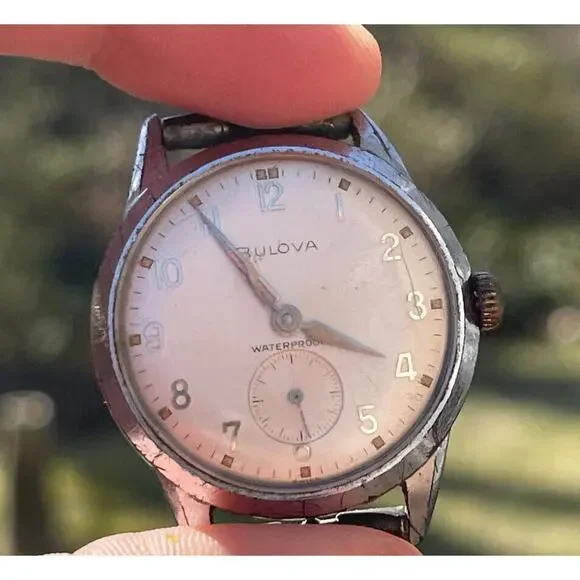 Vintage 1960s Bulova Watch Manual Wind Mechanical Shock Water Anti Magnetic Runs